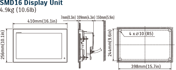 Diagram of SMD16 Display Unit